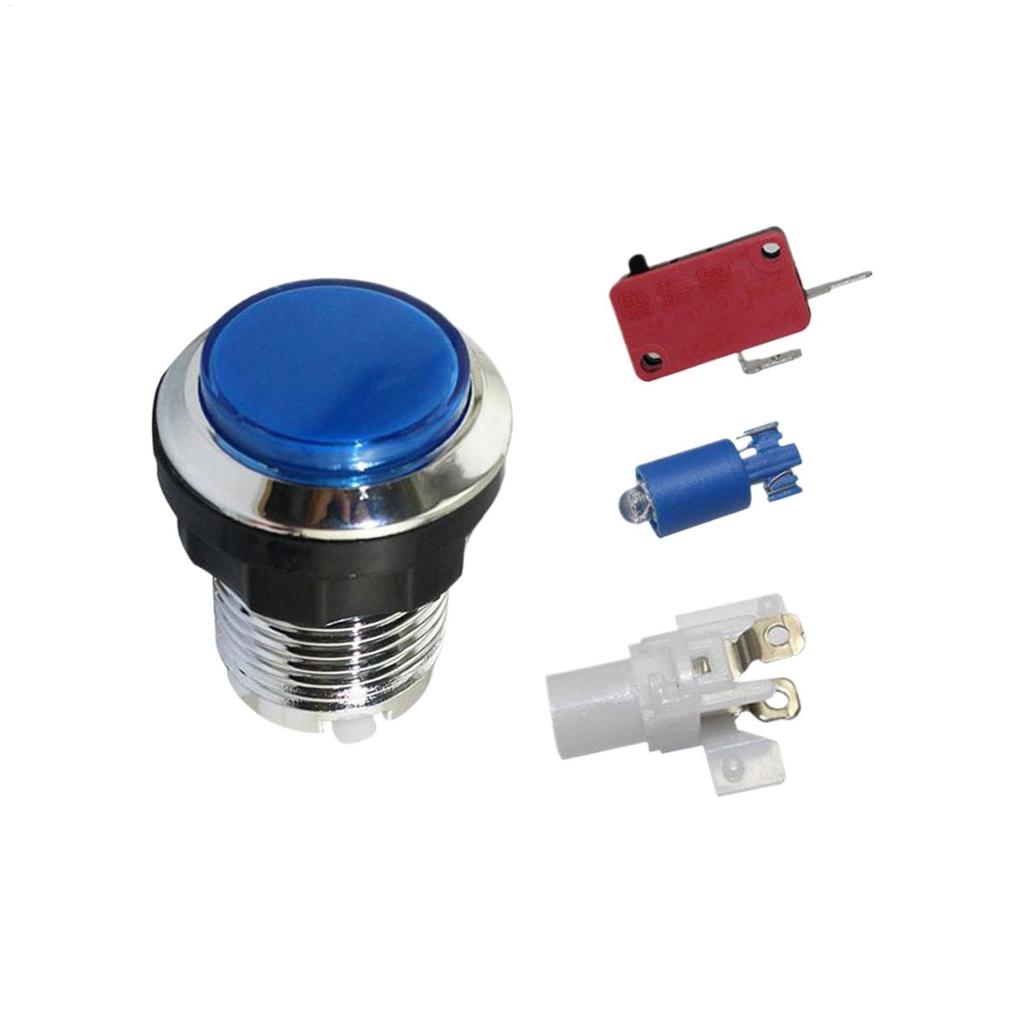 Yazisam Arcade-Spielkonsolen-Taste, Arcade LED-beleuchteter Druckknopf - Kleine runde Tasten