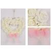 Silk Rose Flower Wreath for Home Wedding Door Decoration Heart Shaped Garlands