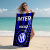 1pc Internazionale Milano Beach Towel, Comfortable and Thick, and Swimming/Bath/Picnic/Camping Towel, Suitable for Seaside Beaches