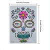 Funny Halloween Luminous Tattoo Sticker, 2/4pcs Glow in Dark Sugar Skull Face Stickers for Face Tattoos Waterproof Facial Party
