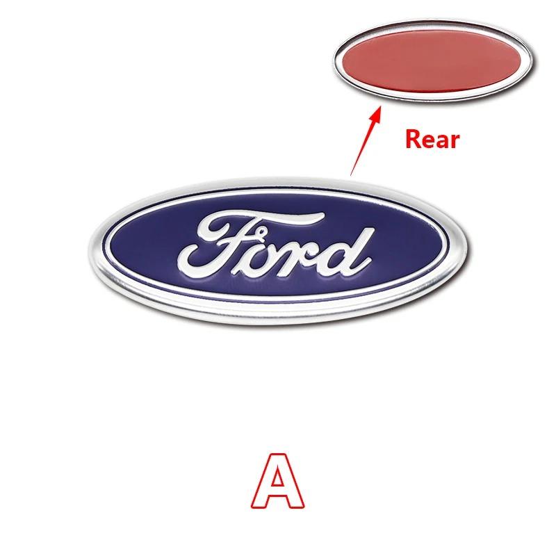 BBAV4 1Pcs 5.8cm Car Logo Steering Wheel Badge Sticker For Ford Focus MK2 Fiesta MK7 Mondeo MK4 Fusion Ranger S-MAX F250 Edge Explorer