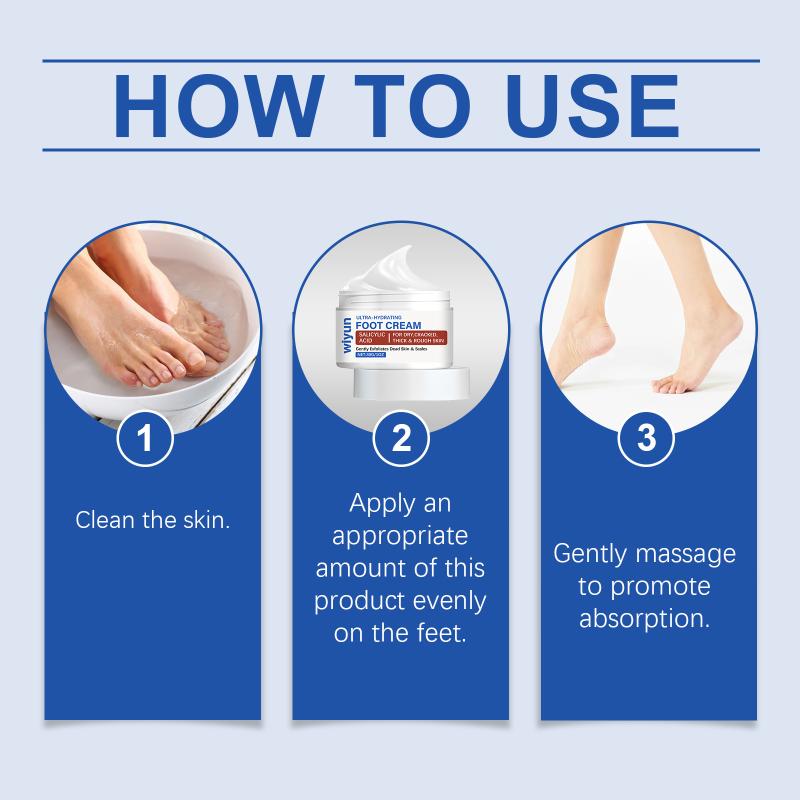 Salicylic Acid Foot Cream Cleaning Exfoliating Moisturizing Smoothe Nourishing Repairing Dry Cracked Thick Rough Heel Feet Care