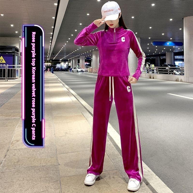 

Золотой бархатный костюм для квадратных танцев, новая весенне-осенняя командная гимнастическая одежда для тренировок и танцев 6XL вино красного