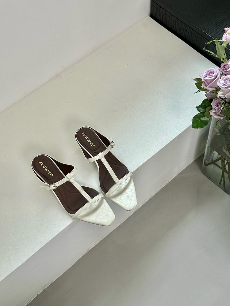 Ladies high heel Summer outdoor new Slippers socialite open toed sandals Elegant Women's high-heel slipper Mujer