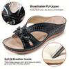 Women's Flowers Decor Slide Sandals, Casual Open Toe Arch Support Shoes, Comfortable Summer Outside Slides
