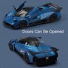 1:32 Scale Huayra R GT3-RS Sports Car Model Toy Sound Light Pull Back Doors Opened Racing Cars Models Hobby Ornaments Gifts