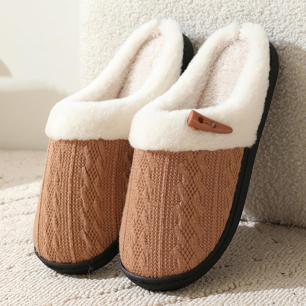 Button Slippers, Couple Slippers, Cotton Slippers, Casual Slippers, Home Slippers
