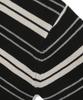 TRILLION Washable Striped Button Collar Neck Knit [Black]