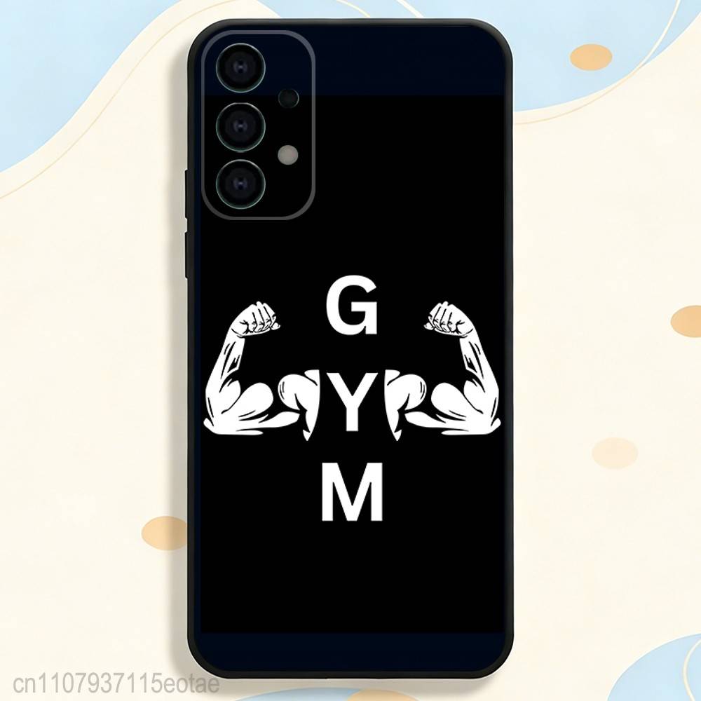 Bodybuilding muscle training barbell Case for Samsung S series s21 s22 s23 s24 s25 FE Plus Ultra TPU Soft to Skin-friendly case