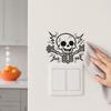 jijijing Halloween Skeleton Light Switch Sticker, Electric Decal, Removable Decals, PVC Waterproof Wall Art for Home Bedroom Living Room Entrance