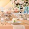 Gold Beaded Round Glass Dinner Plate Chargers with Wedding Decor Placemats Set of 24