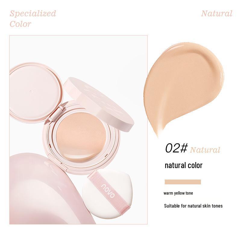 NOVO Translucent Gauze Cushion Foundation for Women - Concealing, Oil Control, Waterproof, Sweatproof, Long-lasting BB Cream.