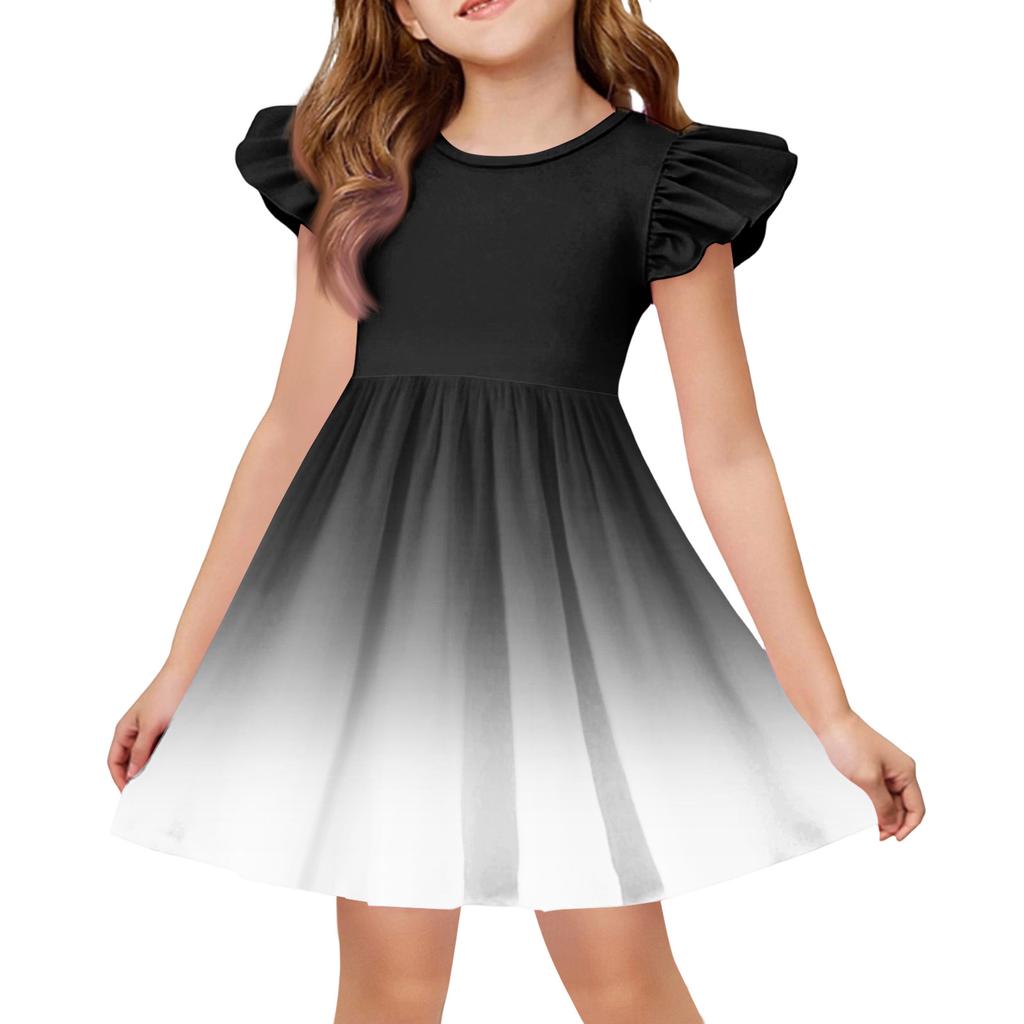 Girls' Summer Princess Dress , A,Line T,Shirt Dress Easter Day