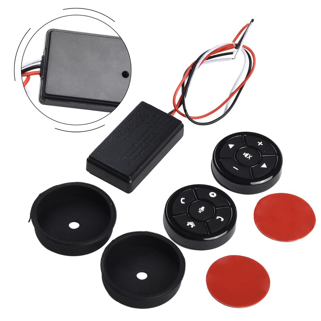 Car Steering Wheel Round Steering Wheel Control ABS Black Car Accessories Double Side Brand New Car Spare Parts