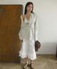 PISCESS Lace Frill Capri Pants_Ivory
