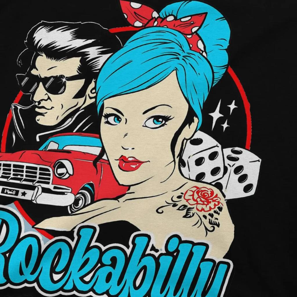 Rockabilly Pin Up Girl 50er Sock Hop Party Rock And Roll T-Shirt Vintage Alternativ Herren T-Shirt O-Ausschnitt