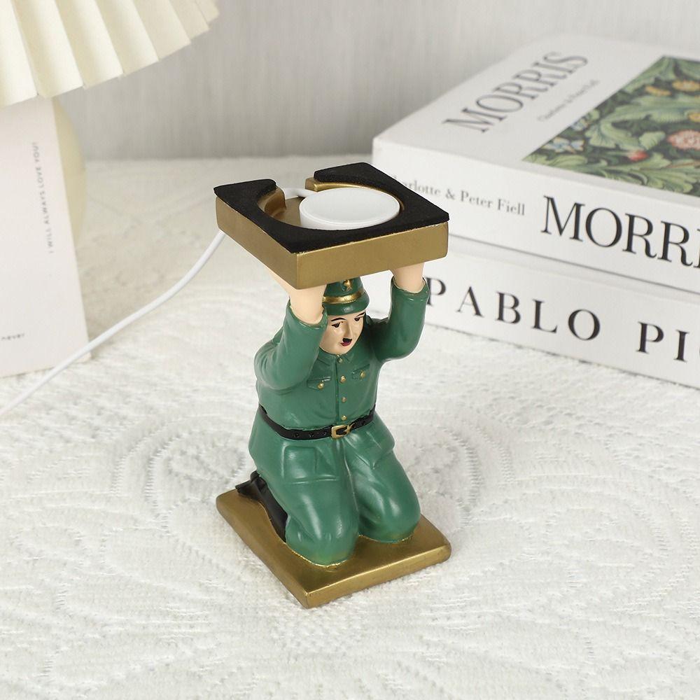 Simulated Kneel Down Resin Statue Model Spoof Tray Stand  Kids Birthday Gift