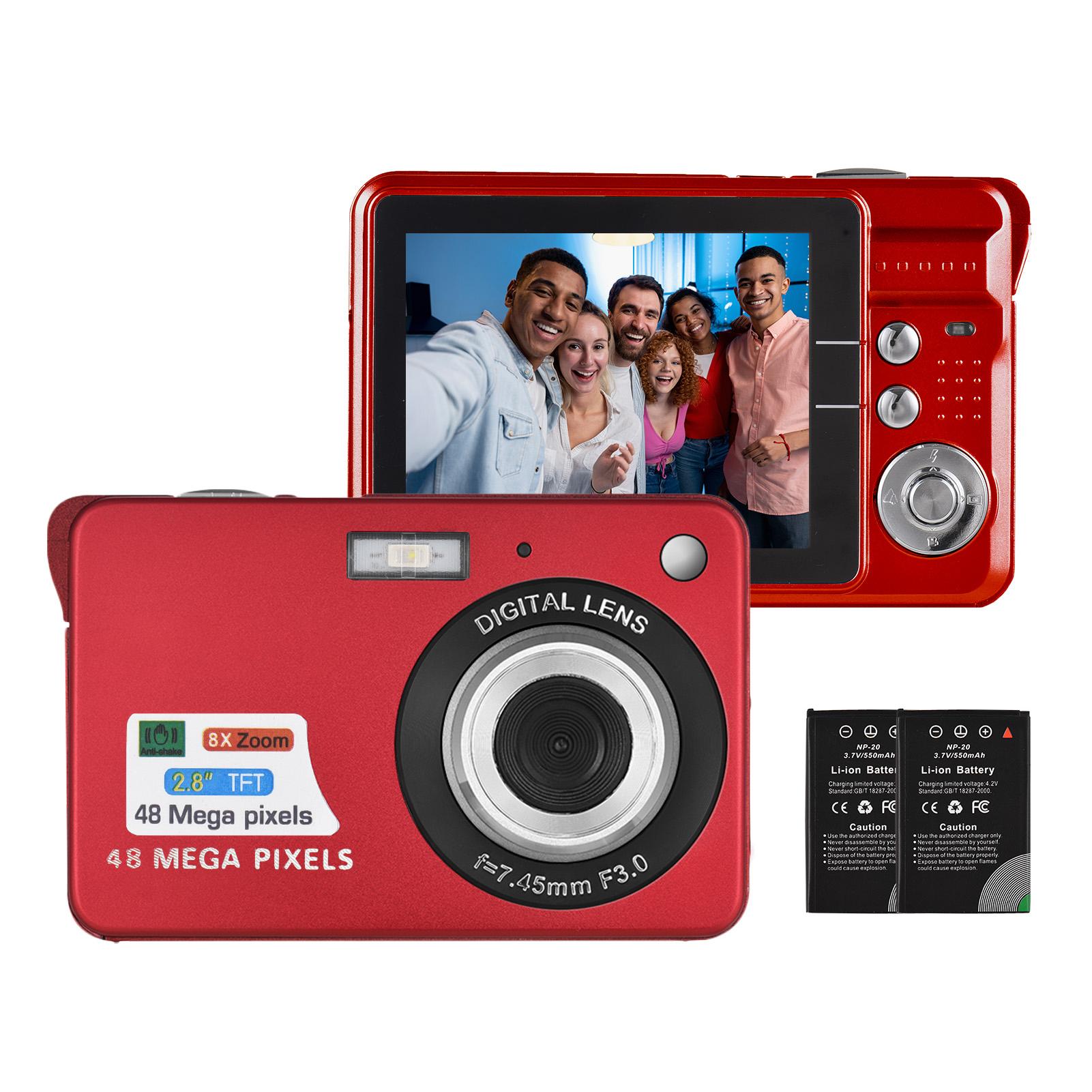 

Цифрова камера 4K Відеокамера Відеокамера 48MP 2,8-дюймовий TFT-екран Автофокус 16-кратне цифрове збільшення No TF Card червоний