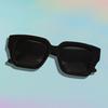 3Pcs Square Outdoor Shade Sunglasses Female Classics Large Border Frame Goggles Simple Style Broad Leg Sun Glasses Uv400 Unisex