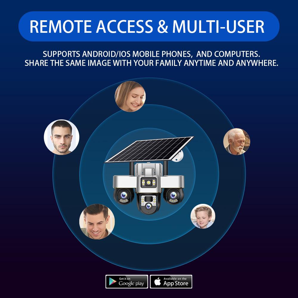 Abu Lion Waterproof 4G Solar Outdoor Camera with 360° Remote Monitoring