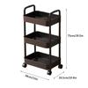 Rolling Trolley Kitchen Storage Carts with Shelves White