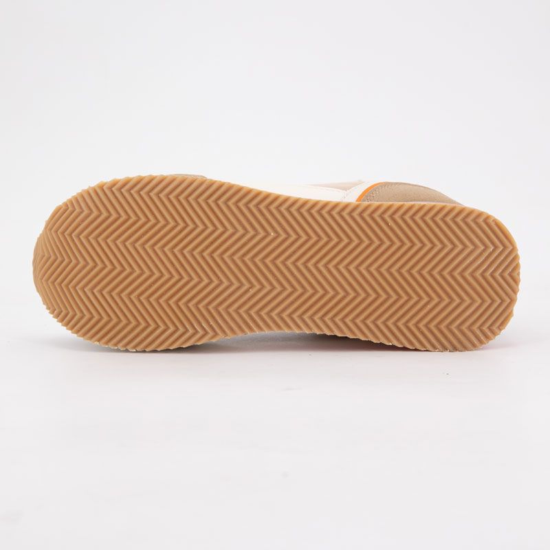 Frisby Sneakers with Pink Sole and Yellow Touch with White Laces for Women US POLO