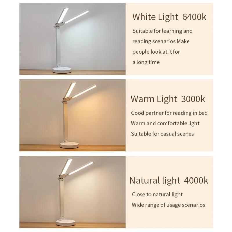 1PC LED Schreibtisch Lampe 3 Ebenen Dimmbar Touch Nachtlicht USB Aufladbare Augenschutz Faltbare Tisch Lampe Für Schlafzimmer nacht Lesen