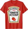 Camiseta combinando com fantasia DIY de Halloween para condimento Ketchup de Tomate