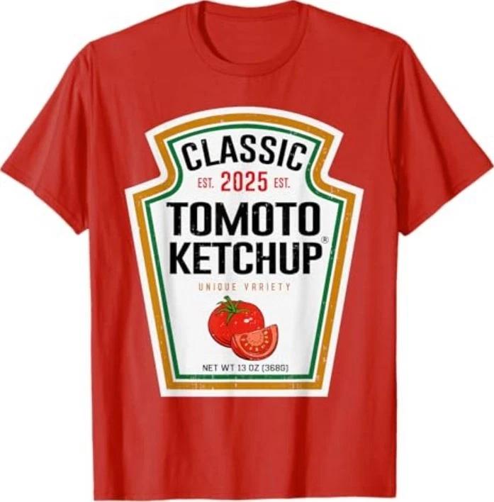 

Tomato Ketchup Condiment DIY Halloween Costume Matching T-Shirt XL