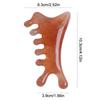 Body Meridian Massage Comb Resin Five Wide Tooth Comb Acupuncture Therapy Blood Circulation Anti-Static Smooth Hair Comb