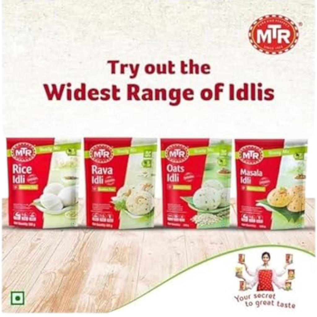 MTR Rava Idli Mix 500g | Instant Ready To Cook Breakfast Mix | Authentic South Indian Semolina Idli Recipe | Easy 3-Step Healthy Meal