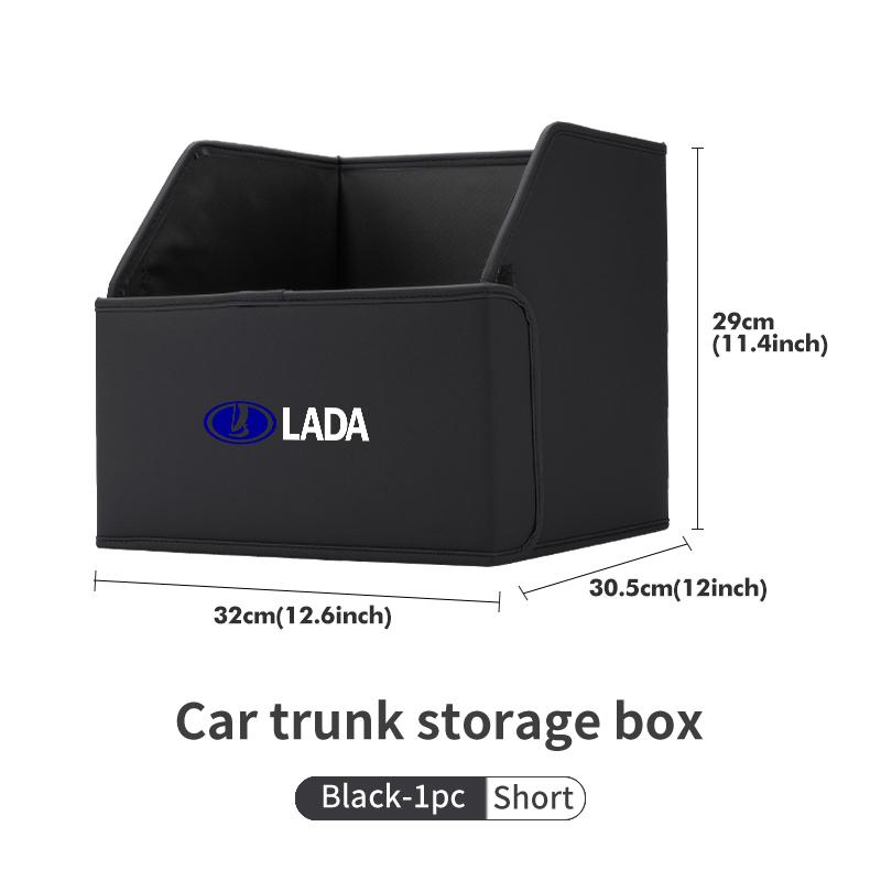 Leather Car Trunk Storage Box Foldable Space Saving Organizer For Lada Niva Vesta 4X4 Samara Kalina Largus Priora Granta WW18