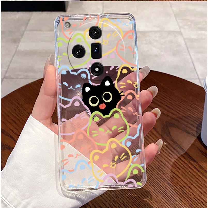 Case For OPPO Find X7 / X7 Ultra Pro 5G Clear Luxury Cute Love Rabbit Funny Pattern Slim Soft TPU Back Cover Silicone Phone Case