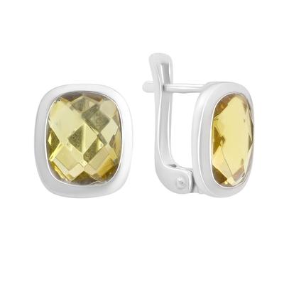 Silver Earrings with Nano Citrine (2189893)