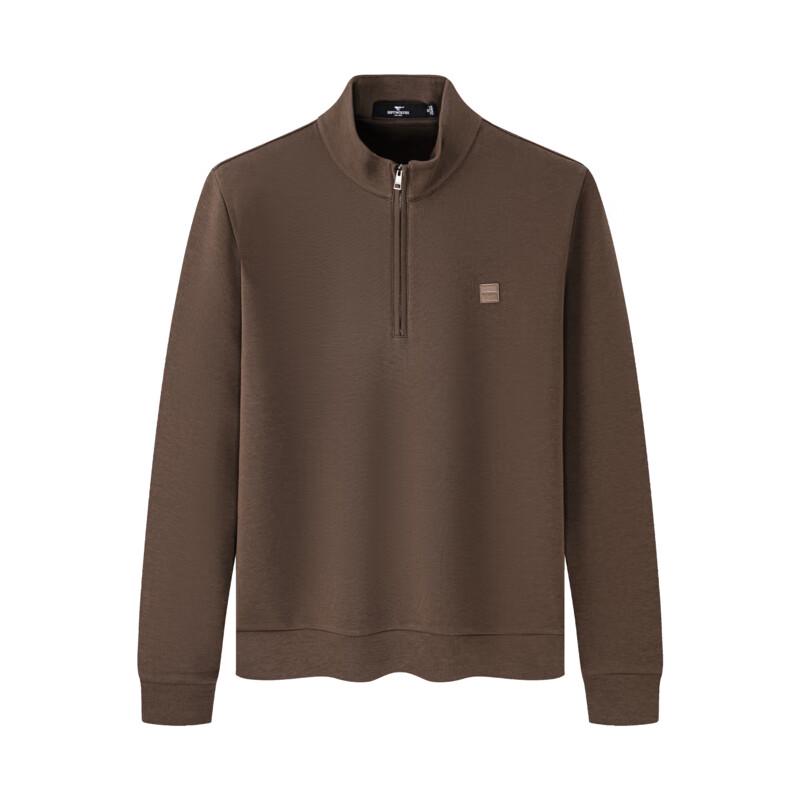 SEPTWOLVES Men's Half-Zip Sweatshirt with Chest Patch