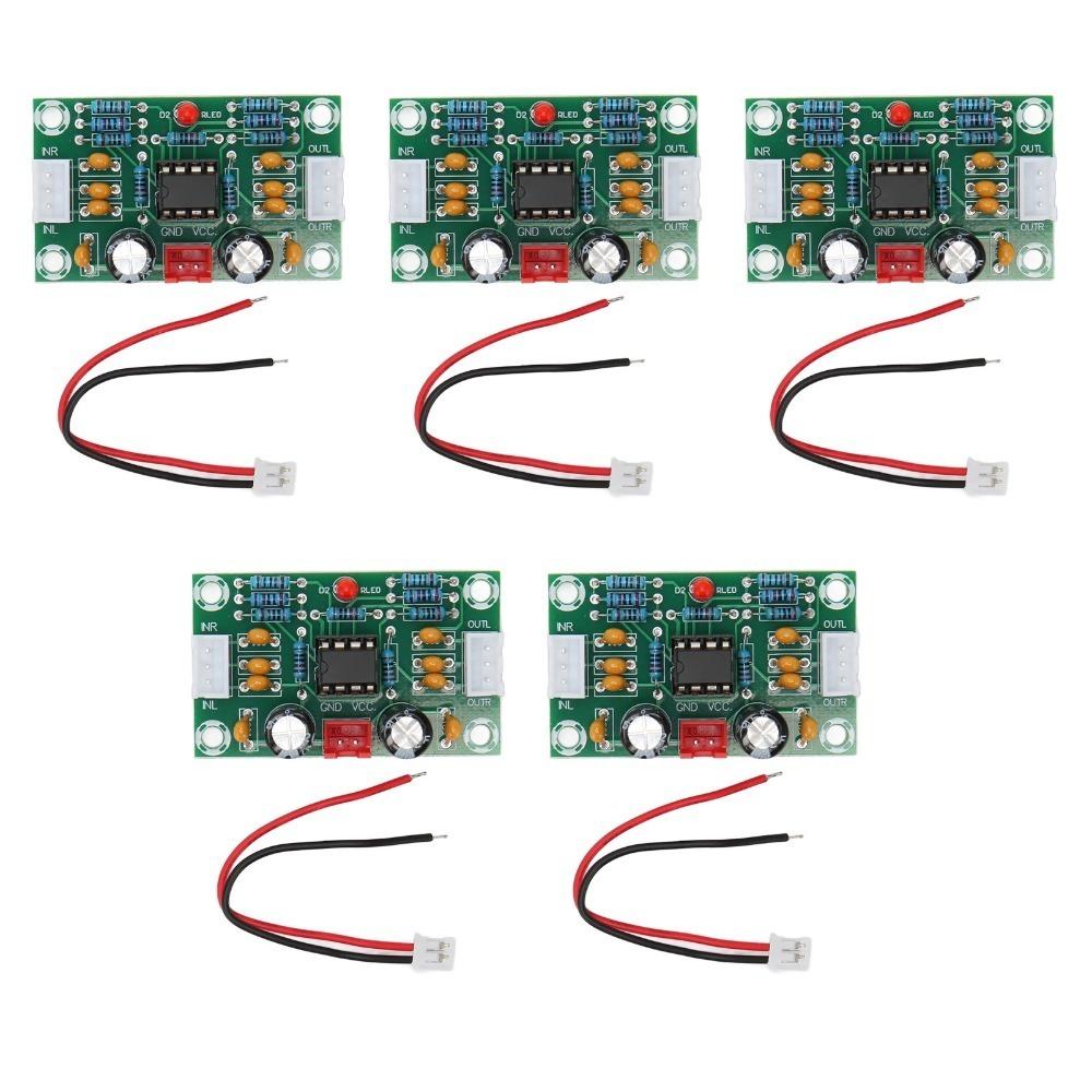 5PCS 5X Dual Channel Sound Operational Preamplifier Board DC12‑30V Power Supply Input NE5532 Amplifier Front Panel