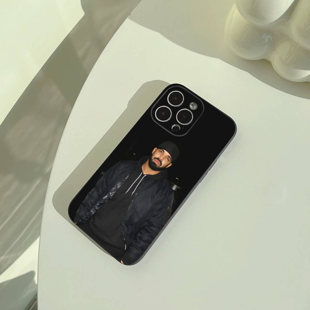 rapper-Drake Phone Case For iPhone 17,16,15,14,13,12,11 Pro Max,16/15/14Plus,XS Soft Black Cover