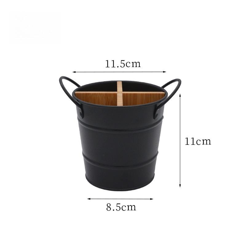 Household Partitioned Chopstick Holder with Multi-functional Plastic Chopstick Storage Box for Kitchen Chopstick Bucket чёрный