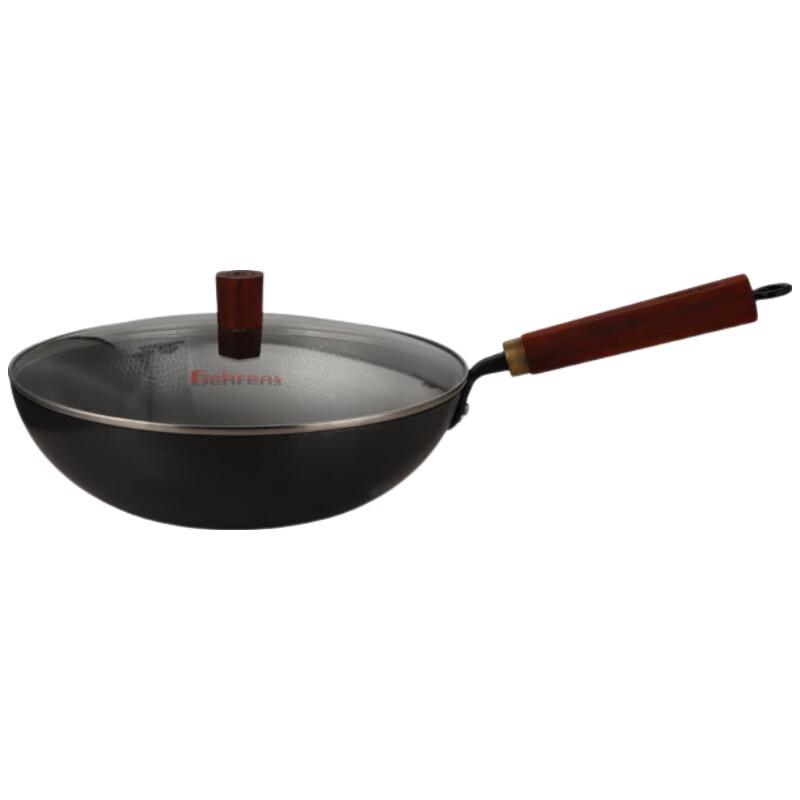 Berlens 32cm Non-Rust Wrought Iron Wok