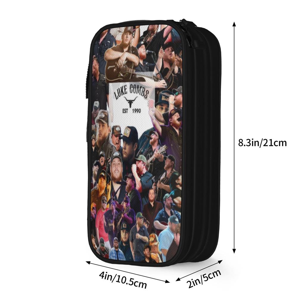 Lukes Combs Tour 2026 Pencil Cases Fashion   Pen Holder Bag Girl Boy Large Storage Students School Gift Pencilcases