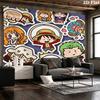 One Piece Monkey D Luffy Vægtæppe Æstetisk Vægophæng Trykt Stof Tæppe Dekorative Vægtæpper Til Soveværelse Stue Boligindretning