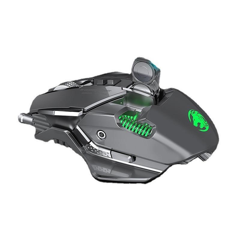 Mysz mechaniczna do gier J600 6400DPI 9-klawiszowa programowalna mysz przewodowa lekka fajna automatyczna broń do gier komputerowych PUBG