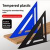 Tempered Plastic High Precision Multi Angle Ruler 90 Degree Right Angle Gauge 45 Degree Thickened Woodworking Measuring Tool