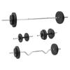 vidaXL Dumbbell and Bar Set with Plates 60 Kg