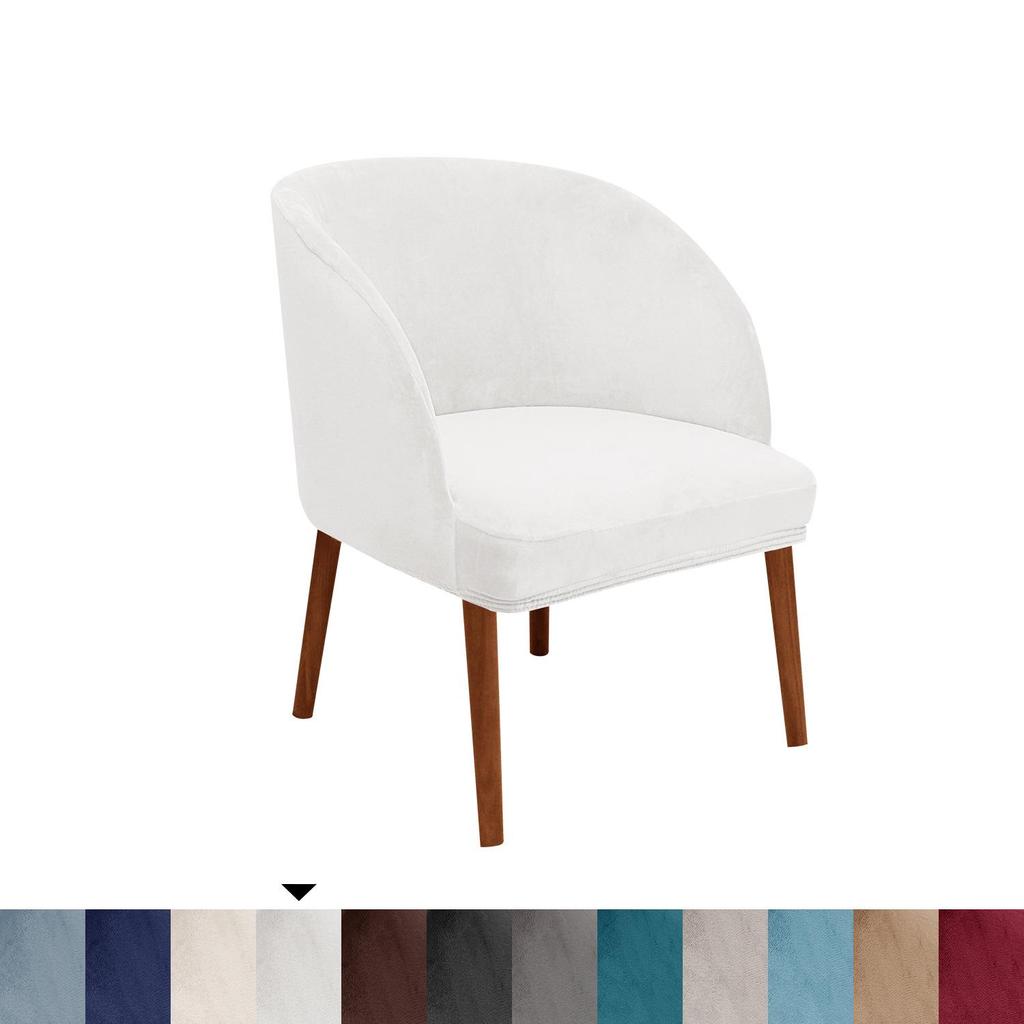 Velvet Semi-Circular Dining Chair Cover with Elastic Arc Design