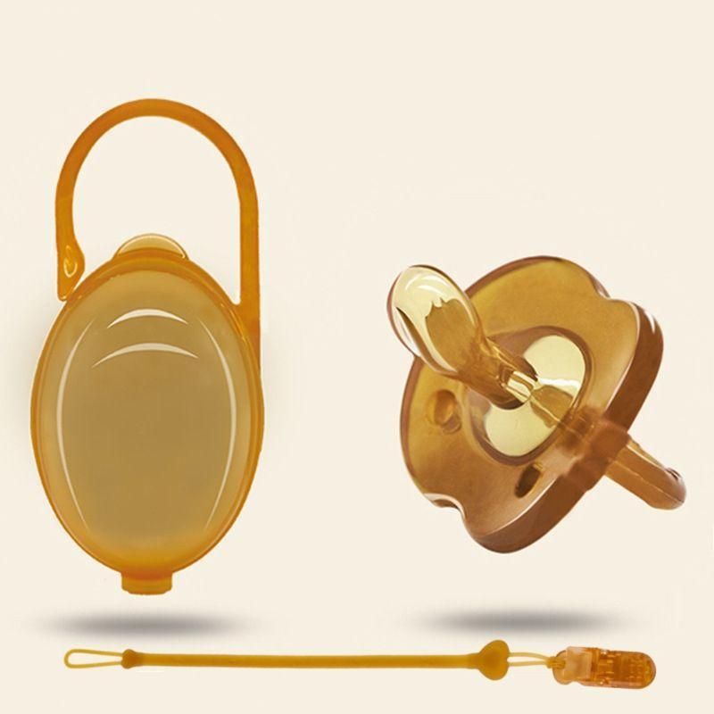 Food Grade Ultra Soft Silicone Baby Pacifiers 1/2 Pcs With Portable Storage Case For 0-12 Months Infants Soothing