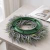 Artificial Plastic Window Wreath Purple Green Leaf Wreath Festive Door Wreath  Photography Prop