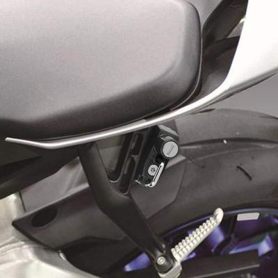 Motorcycle Helmet Lock - Aluminum Alloy Motorcycle Anti-Theft Helmet Lock Mount, Left Side, Fits YZF R1M/R1S/R6 (Black)