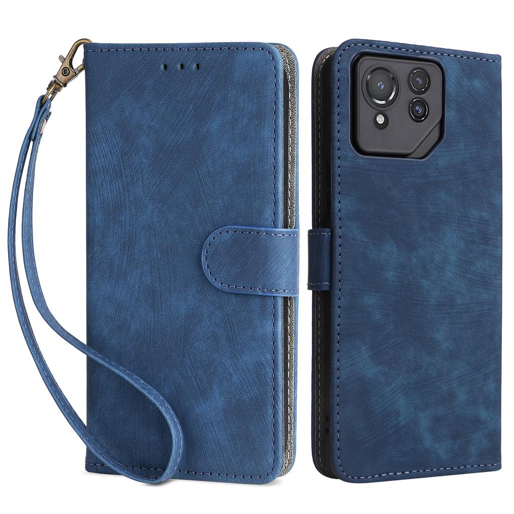 For Asus ROG Phone 8 Pro 5G/8 5G Case RFID Blocking Wallet Cover with Hand Strap