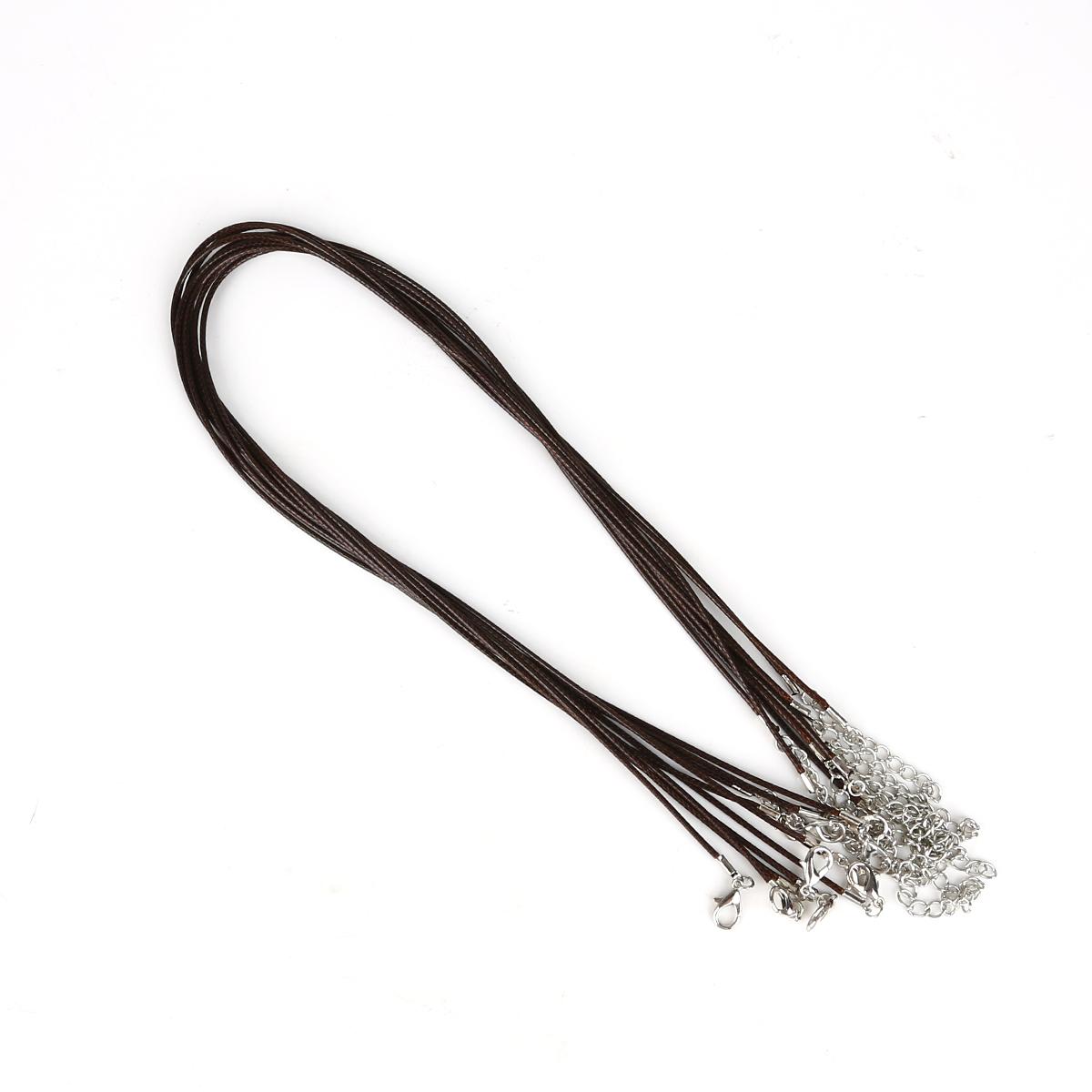 

Кожаный шнур из искусственной кожи, веревка-омар для ожерелья и подвески «сделай сам», подвески ручной работы, фурнитура 1.5mm x 45cm 5pcs глубокий/коричневый